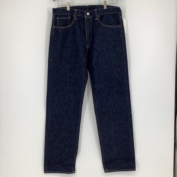 RE/DONE Size 34 Men's 50s Straight Rinse Wash $285 msrp Dark Blue Jeans G13-7 - Picture 2 of 8